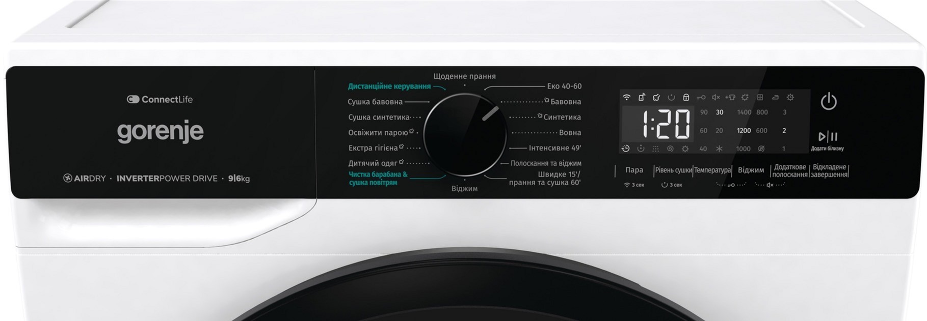 Прально-сушильна машина Gorenje WD2PA964ADW/UA інструкція - зображення 6