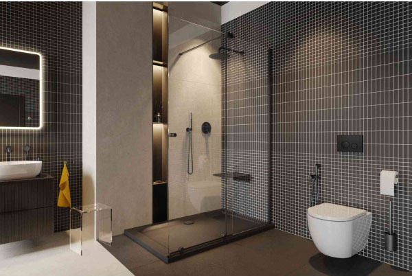 в продажу Змішувач для умивальника Excellent Delta PI матовий графіт (AREX.1213AB) - фото 3