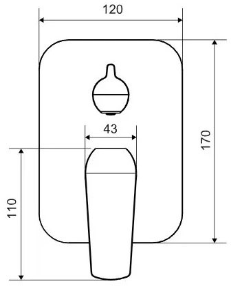 Excellent Clever 2.0 чорний (AREX.4145BS) Габаритні розміри