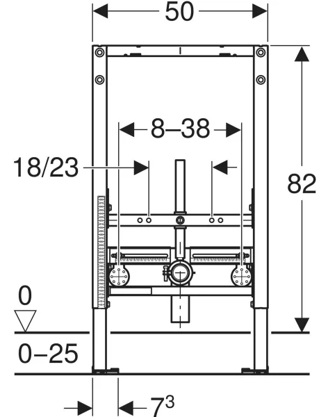 Geberit Duofix 111.524.00.2 Габаритные размеры