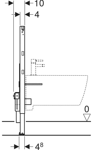 Geberit Duofix 111.524.00.2 Габаритные размеры