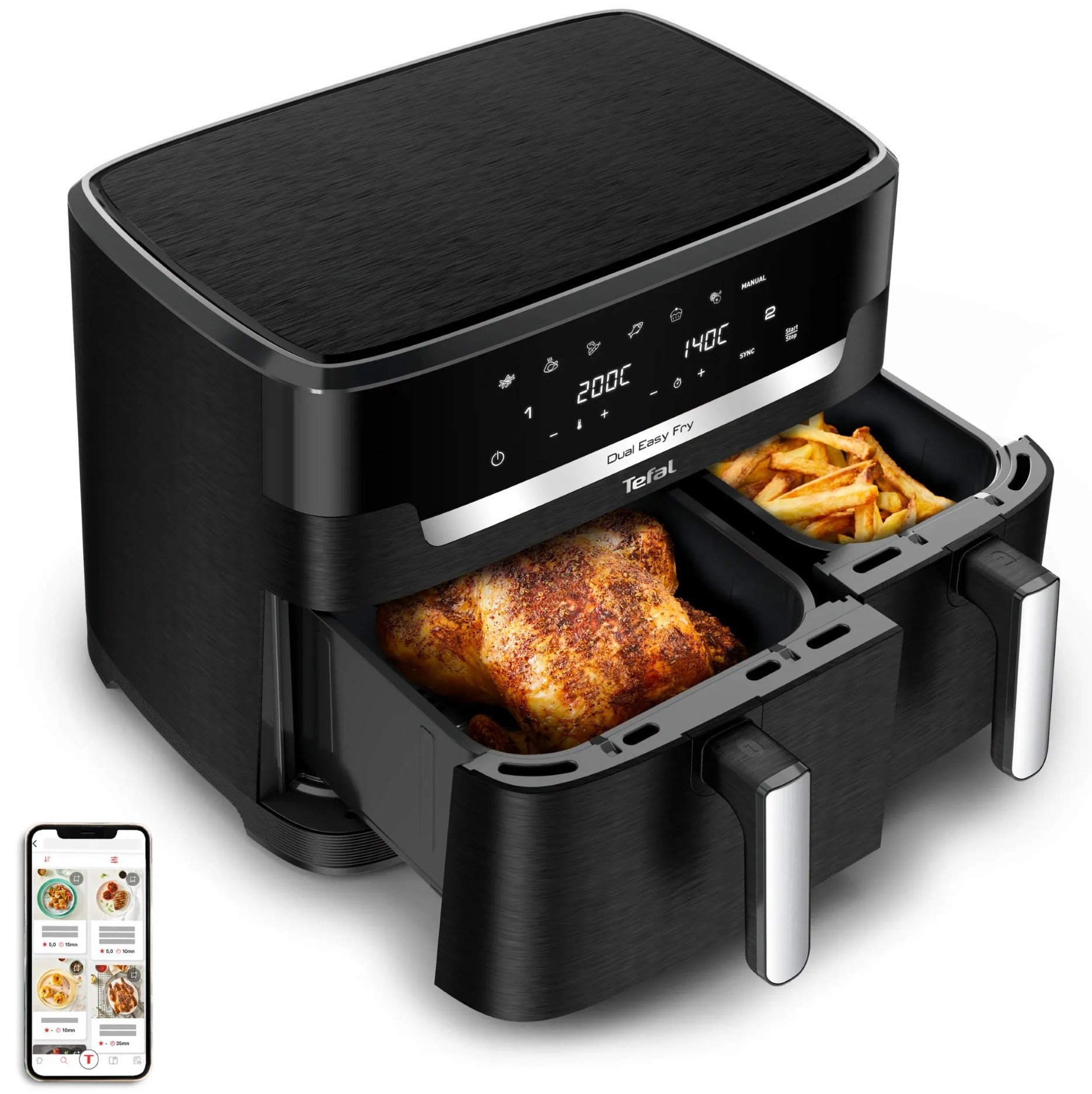 Мультипіч Tefal Dual Easy Fry XXL EY9428E0 ціна 10999 грн - фотографія 2