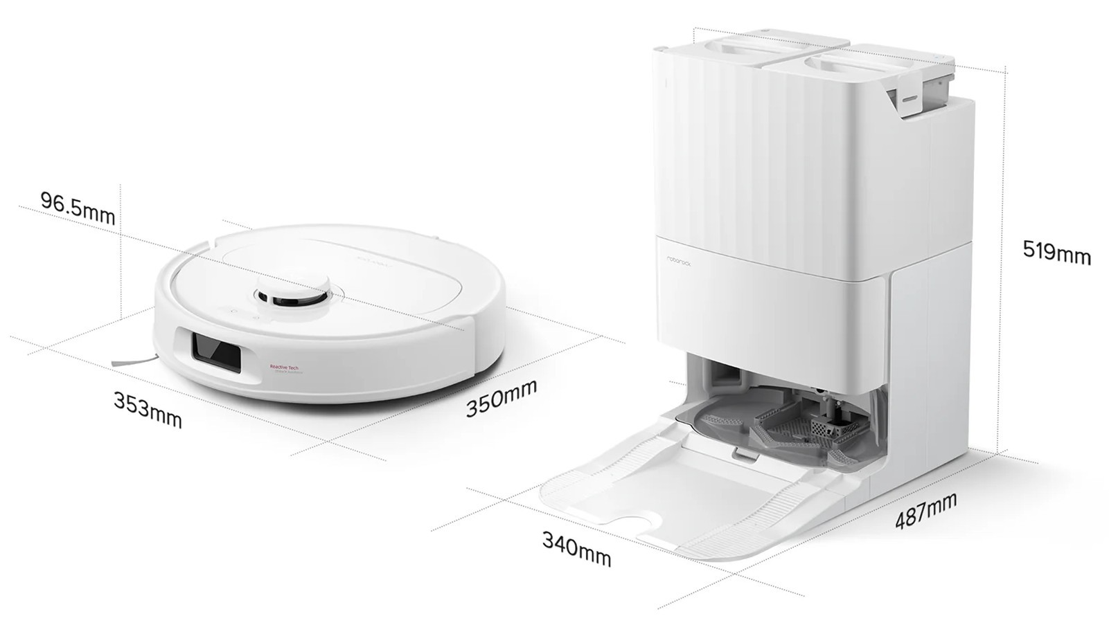 Roborock QR 798 White Габаритные размеры