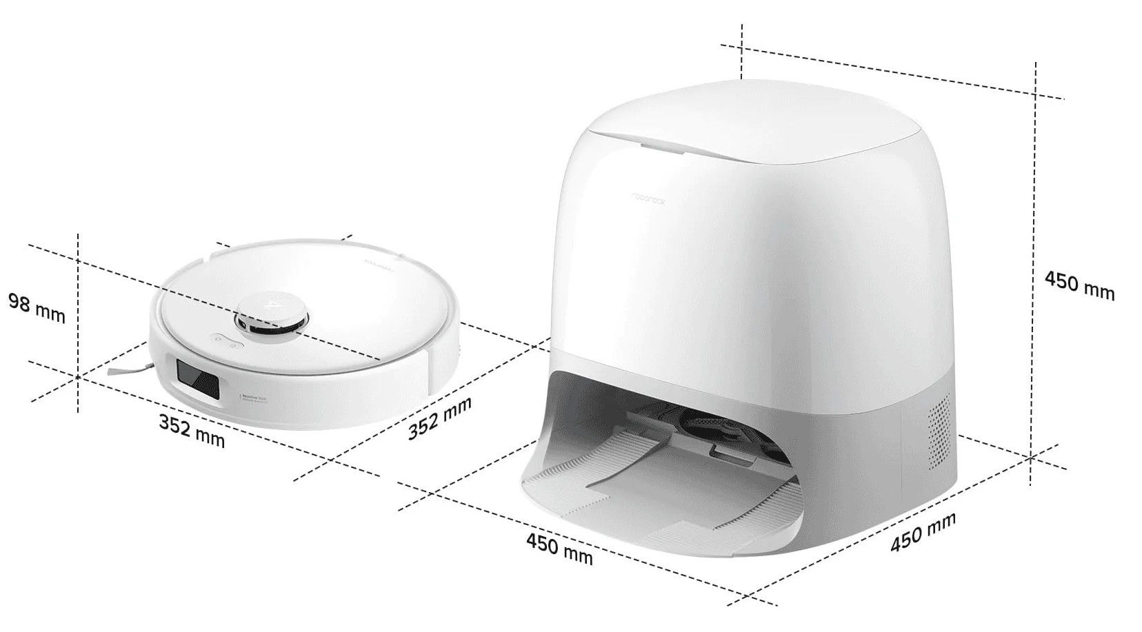Roborock Qrevo Curv 5A1 Габаритные размеры