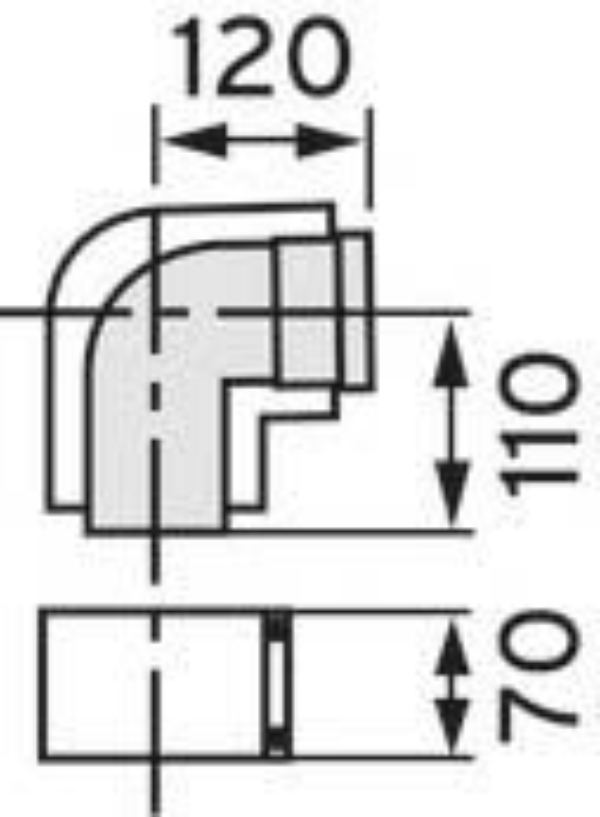 Vaillant 87° 80/125 РР (303210) Габаритні розміри