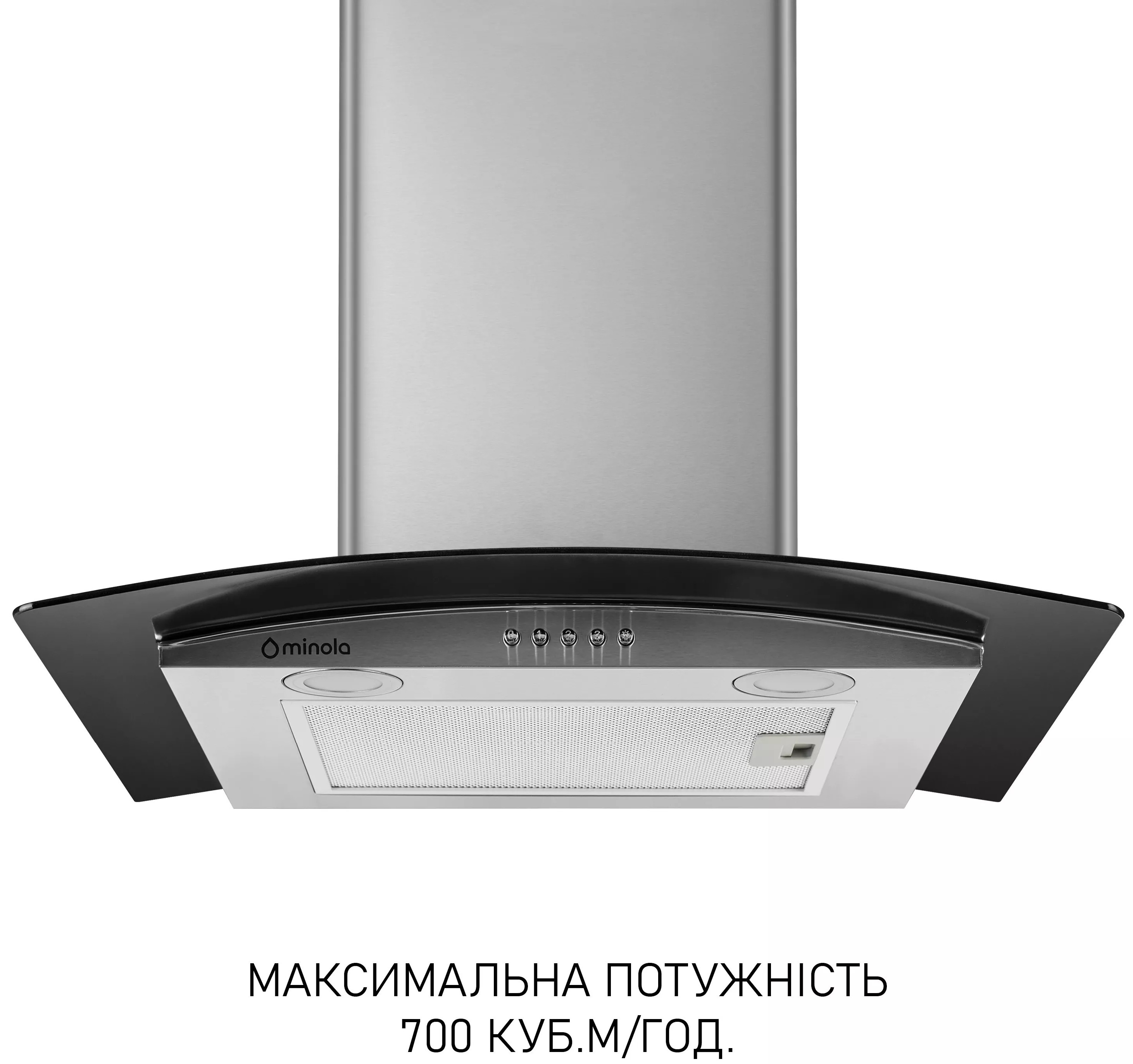 Кухонна витяжка Minola MTG 6242 I LED ціна 4679 грн - фотографія 2