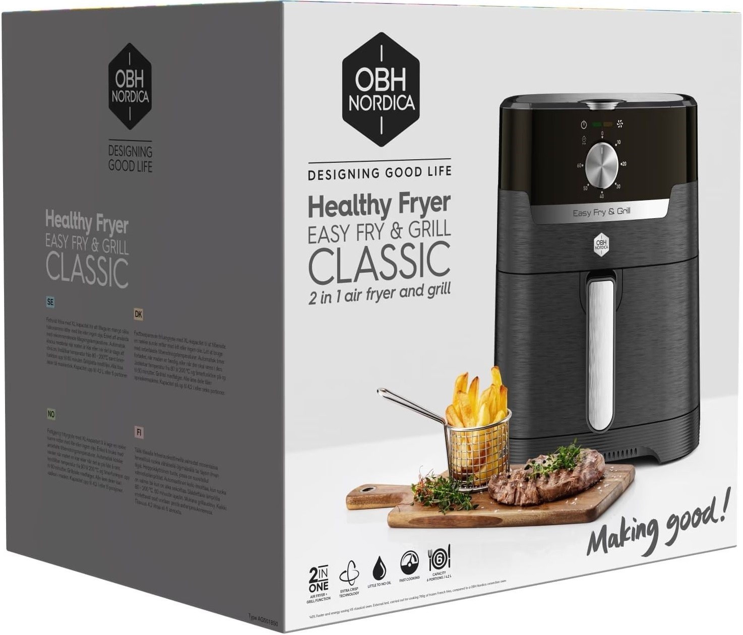 Мультипіч OBH Nordica EasyFry&Grill AG5018S0 зовнішній вигляд - фото 9