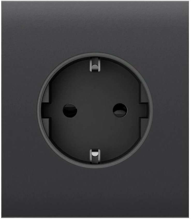 Лицьова панель розетки Ajax CenterCover for Outlet Basic, Graphite (000046696)