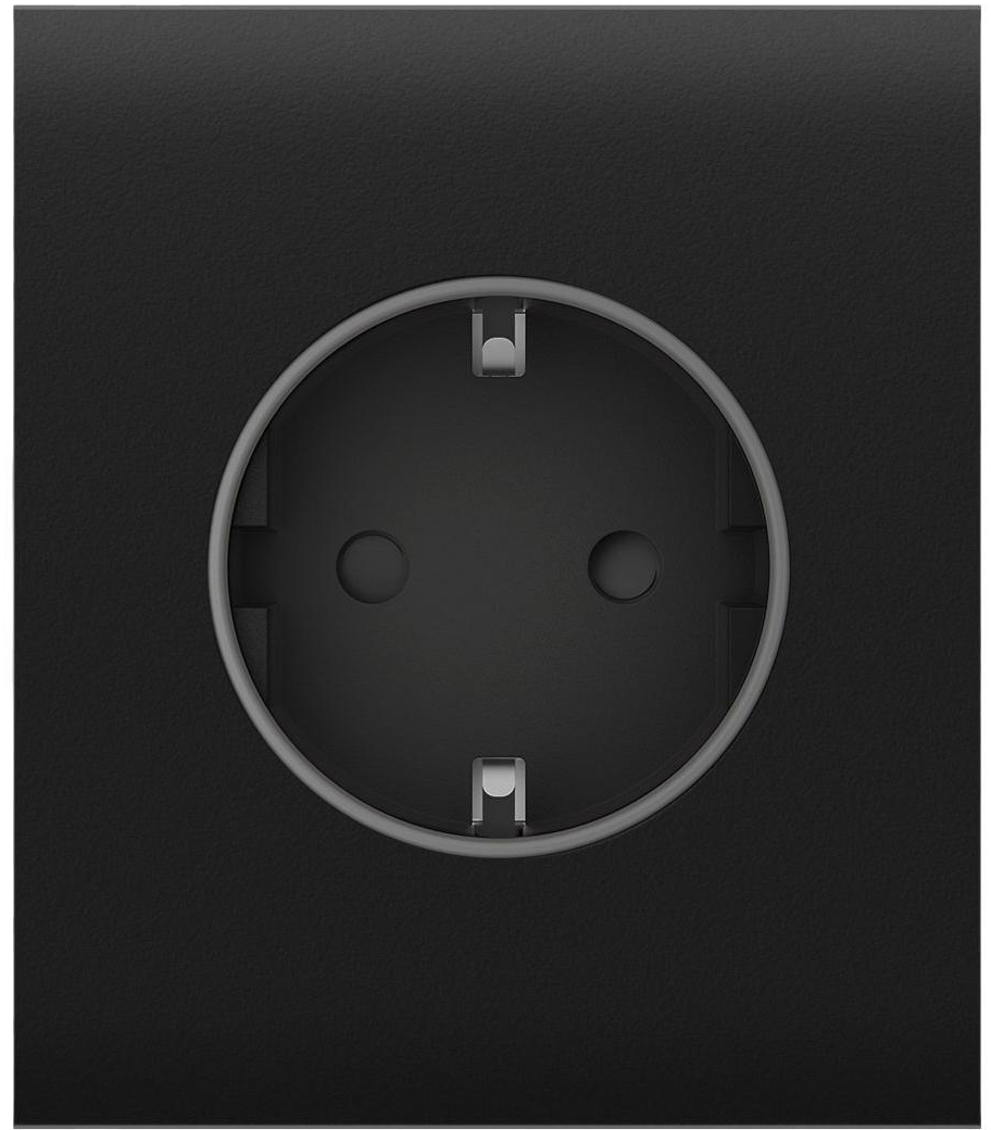 Лицьова панель розетки Ajax CenterCover for Outlet Basic, Black (000046694)