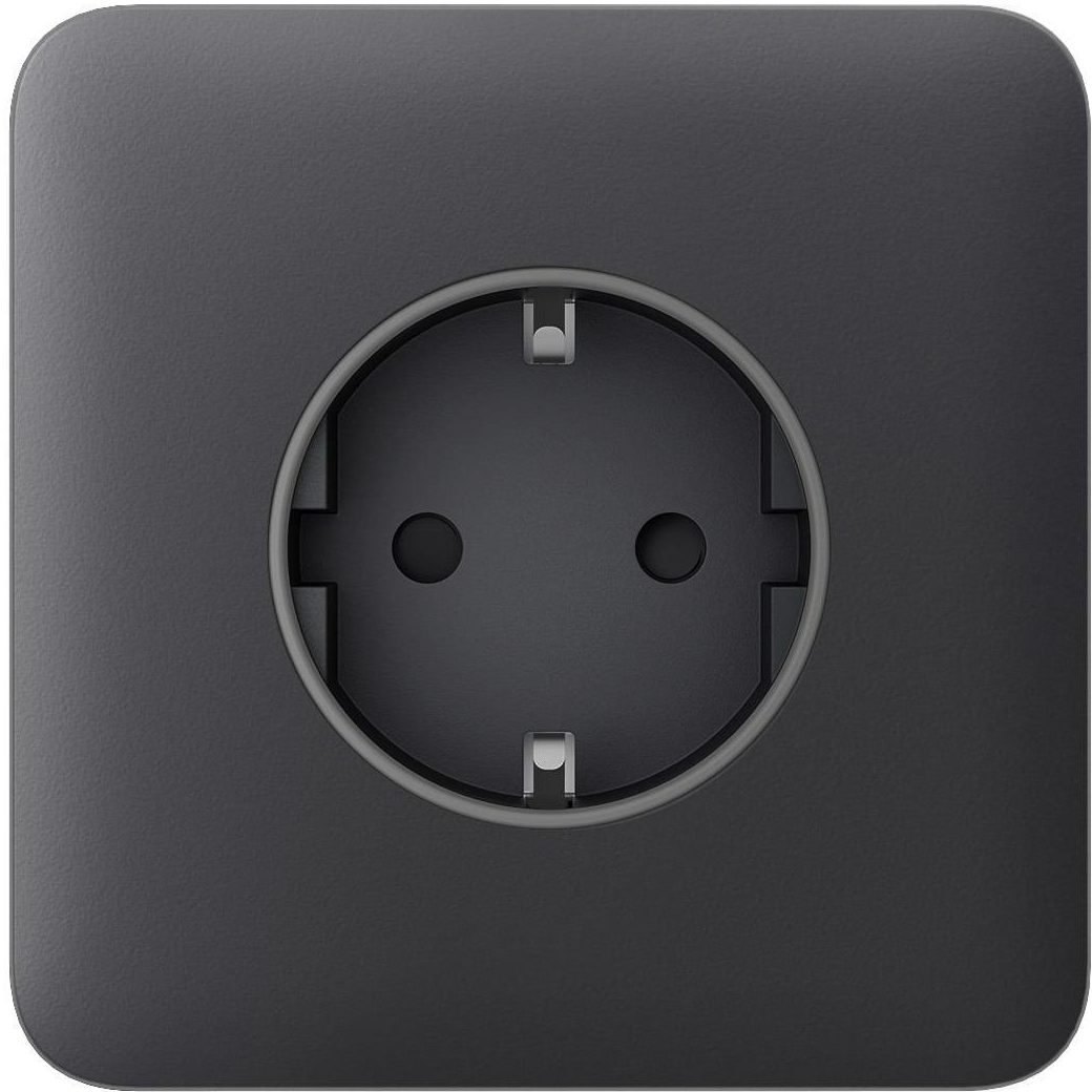 Лицьова панель розетки Ajax SoloCover for Outlet Basic, Graphite (000046675)