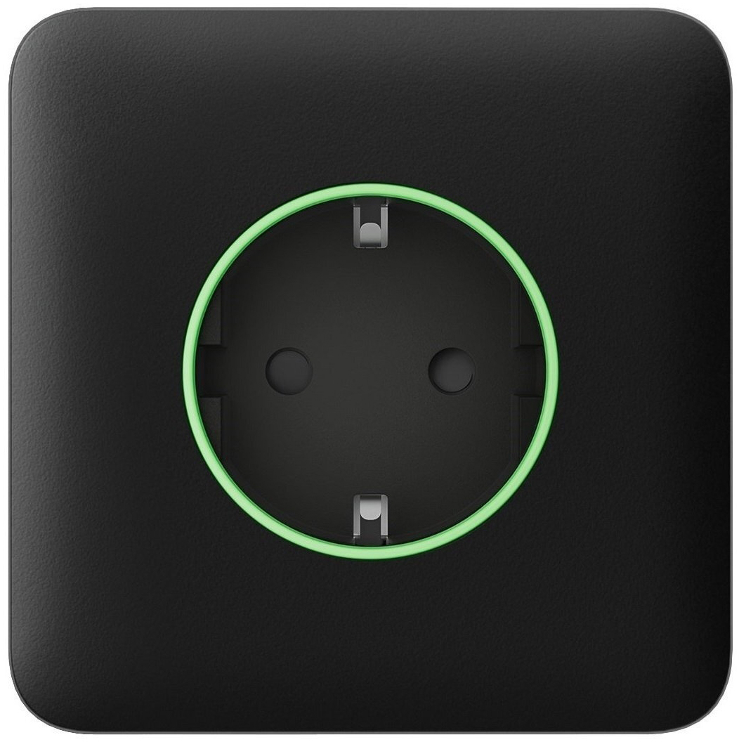 Лицьова панель розетки Ajax SoloCover for Outlet smart, Jeweler, Black (000038781)