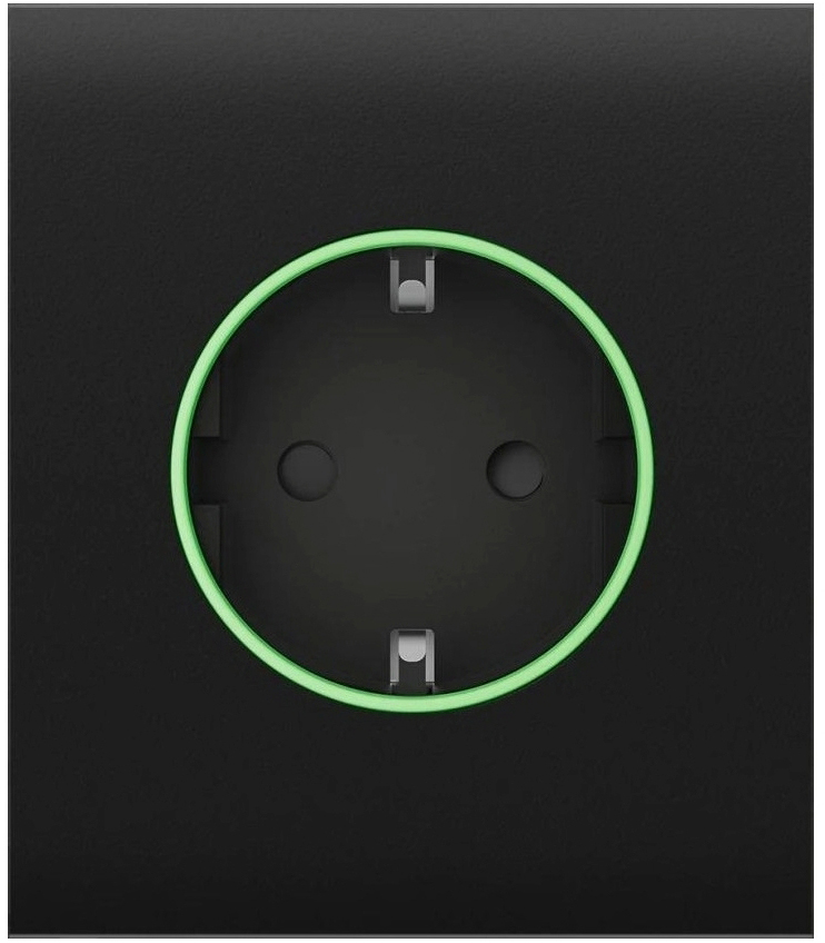 Лицьова панель розетки Ajax CenterCover for Outlet smart, Jeweler, Black (000038778)