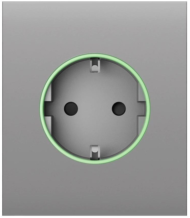 Лицьова панель розетки Ajax CenterCover for Outlet smart, Jeweler, Fog (000038800)