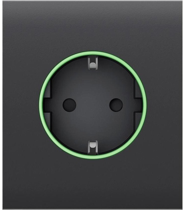 Лицьова панель розетки Ajax CenterCover for Outlet smart, Jeweler, Graphite (000038788)
