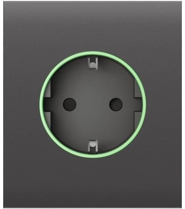 Лицьова панель розетки Ajax CenterCover for Outlet smart, Jeweler, Gray (000038806)