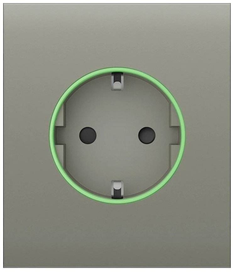 Лицьова панель розетки Ajax CenterCover for Outlet smart, Jeweler, Olive (000038797)