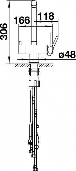Blanco FONTAS II (526672) Габаритні розміри