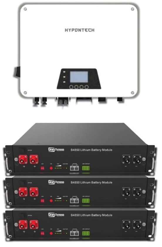 Hypontech HES-3680 3,68KW + Dyness B4850, 48V, 2.4 кВт (3 шт.)