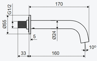 Excellent Delta PI белый (AREX.1224WH) Габаритные размеры