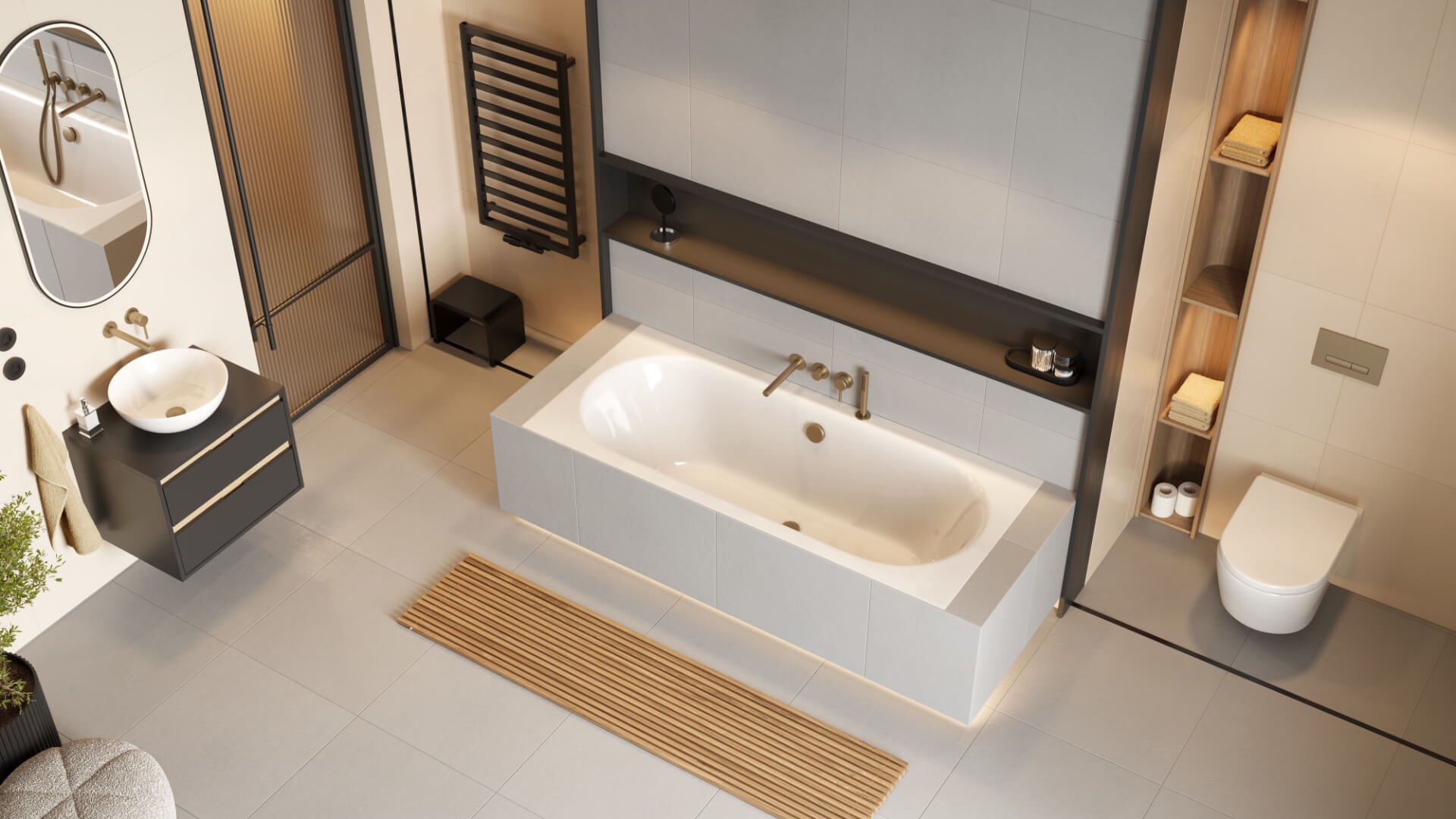 в продаже Полотенцесушитель Excellent Brego 91x50 см черный (GREX.BR91.BL) - фото 3