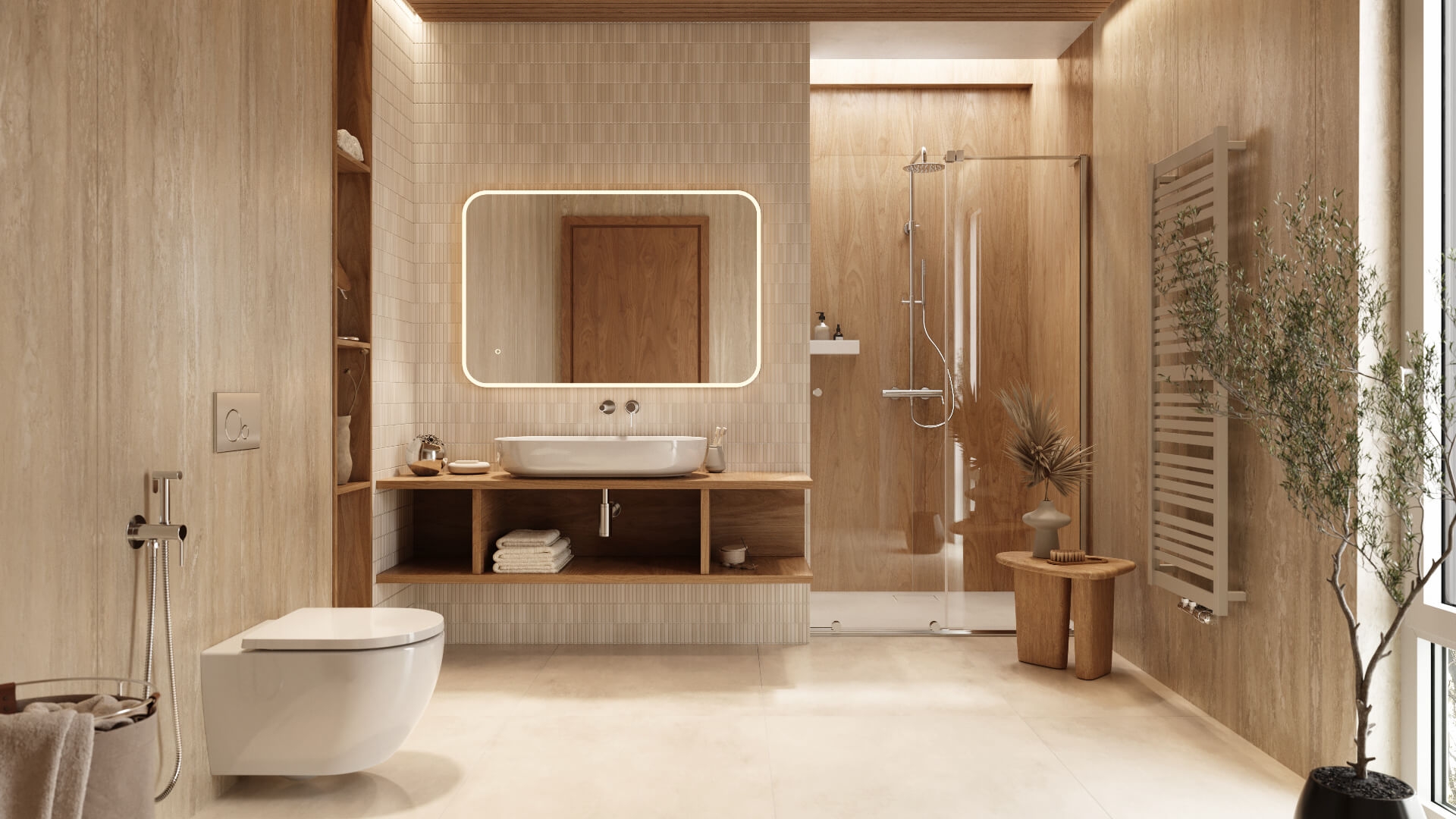 Рушникосушка Excellent Conti 143x50 см капучіно (GREX.CO143.CA) ціна 22260 грн - фотографія 2