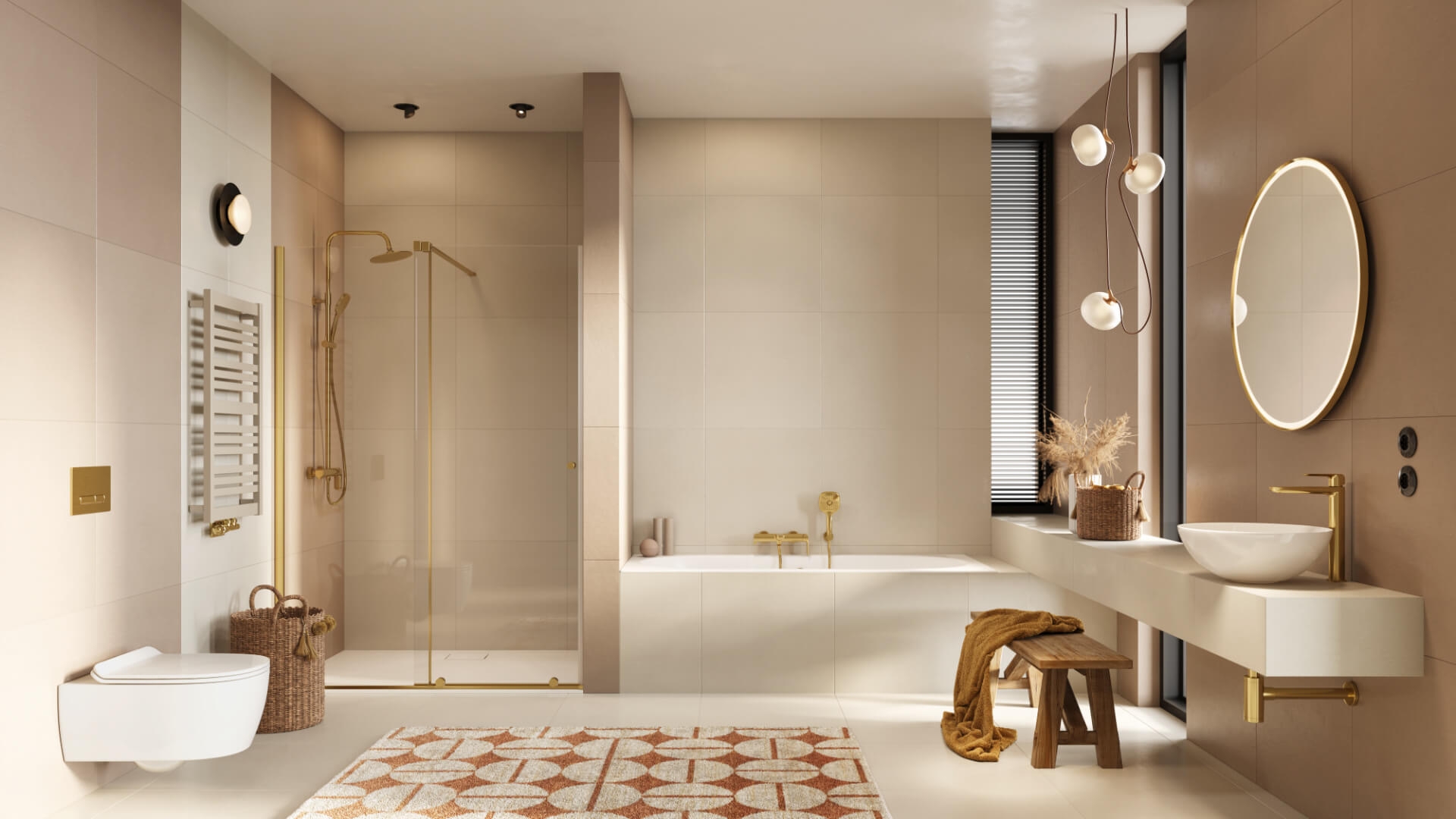 Рушникосушка Excellent Conti 89x50 см капучіно (GREX.CO89.CA) ціна 17490 грн - фотографія 2