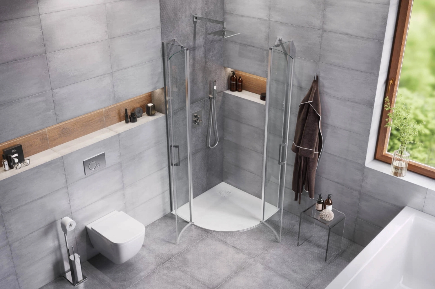 Душевой уголок Excellent Mazo 100x100x195 см (KAEX.3001.K.1010.1010.CR) отзывы - изображения 5