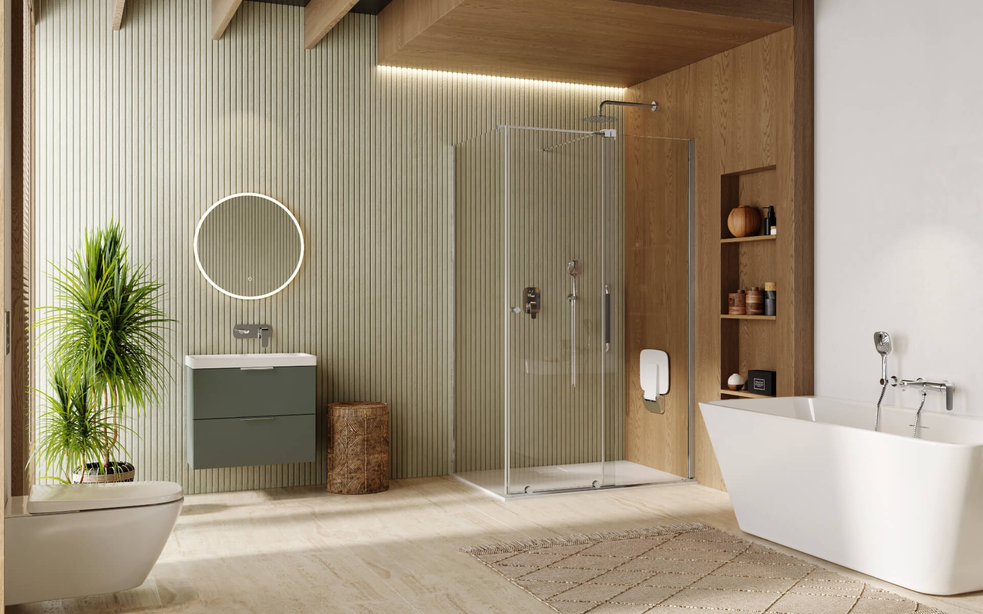 Душовий куток Excellent Ortigo 140x80x200 см Chrome (KAEX.5016.K.1400.0800.CR) ціна 75949 грн - фотографія 2