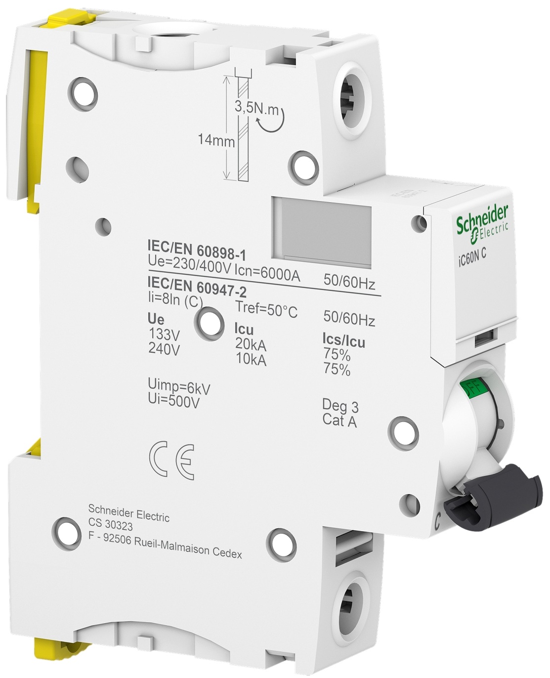 Автоматичний вимикач Schneider Electric Acti9 iC60N, 1P, 32A, 6kA, C (A9F79132) ціна 393 грн - фотографія 2