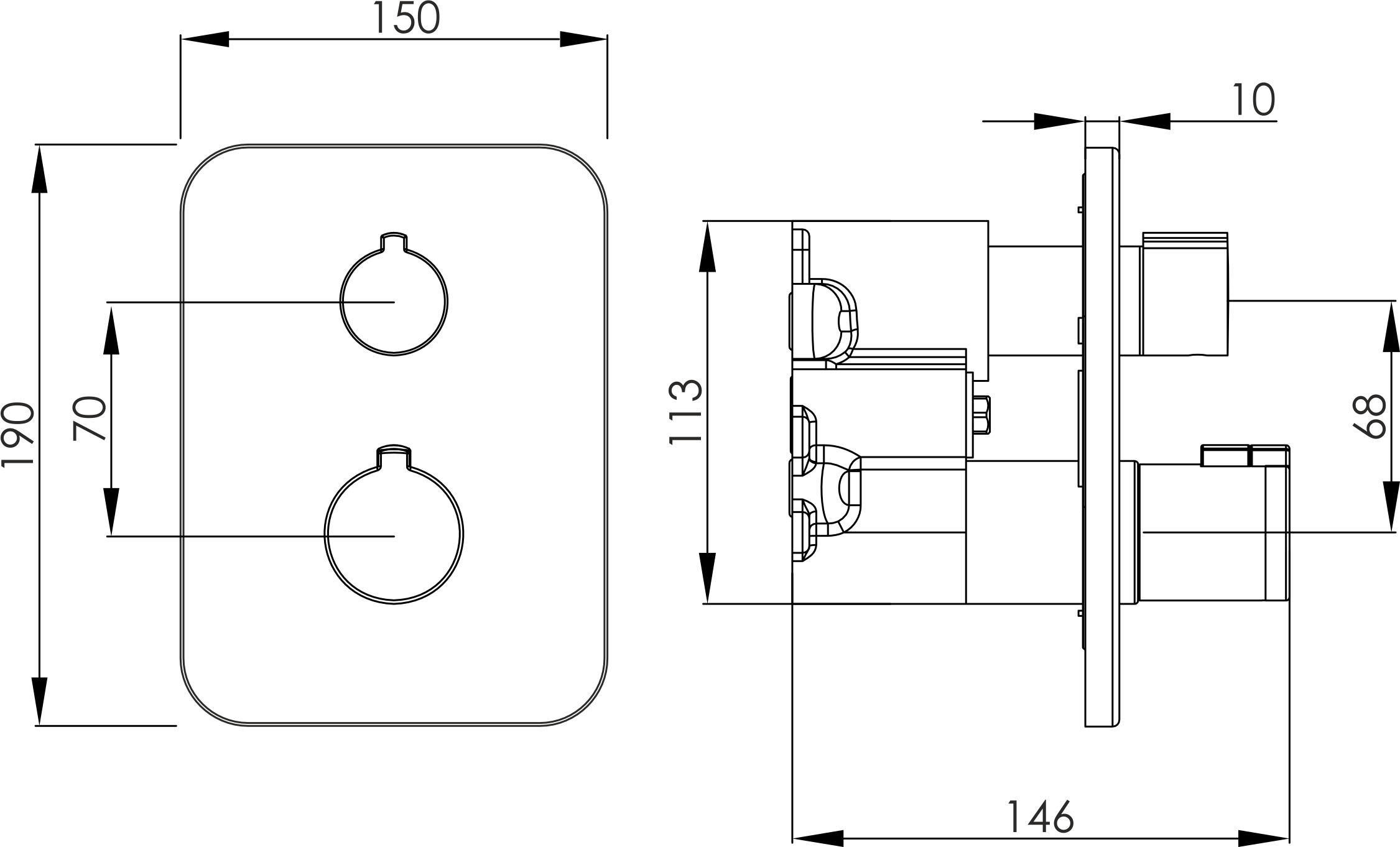 Imprese Bilovec f04600901AA Габаритні розміри