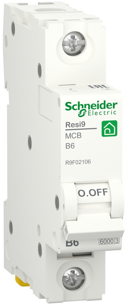 Schneider Electric RESI9 6A, 1P, B, 6kA (R9F02106)