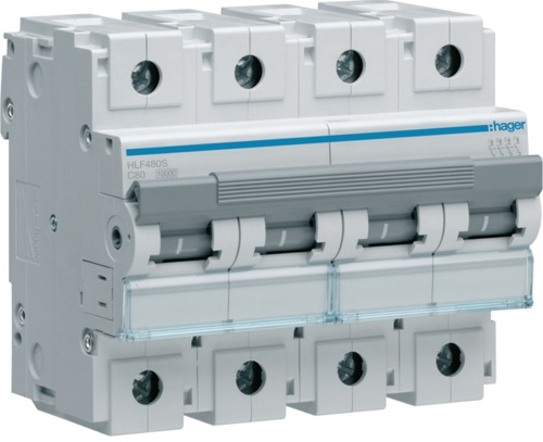 Hager 4P 10kA C-80A 6M (HLF480S)