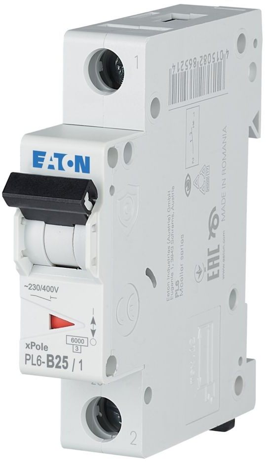 Автоматический выключатель Eaton PL6-B25/1 (286523)