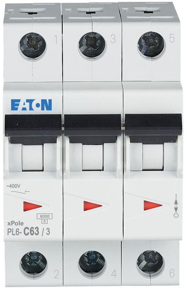 Автоматический выключатель Eaton PL6-C63/3 (286607) цена 1618 грн - фотография 2