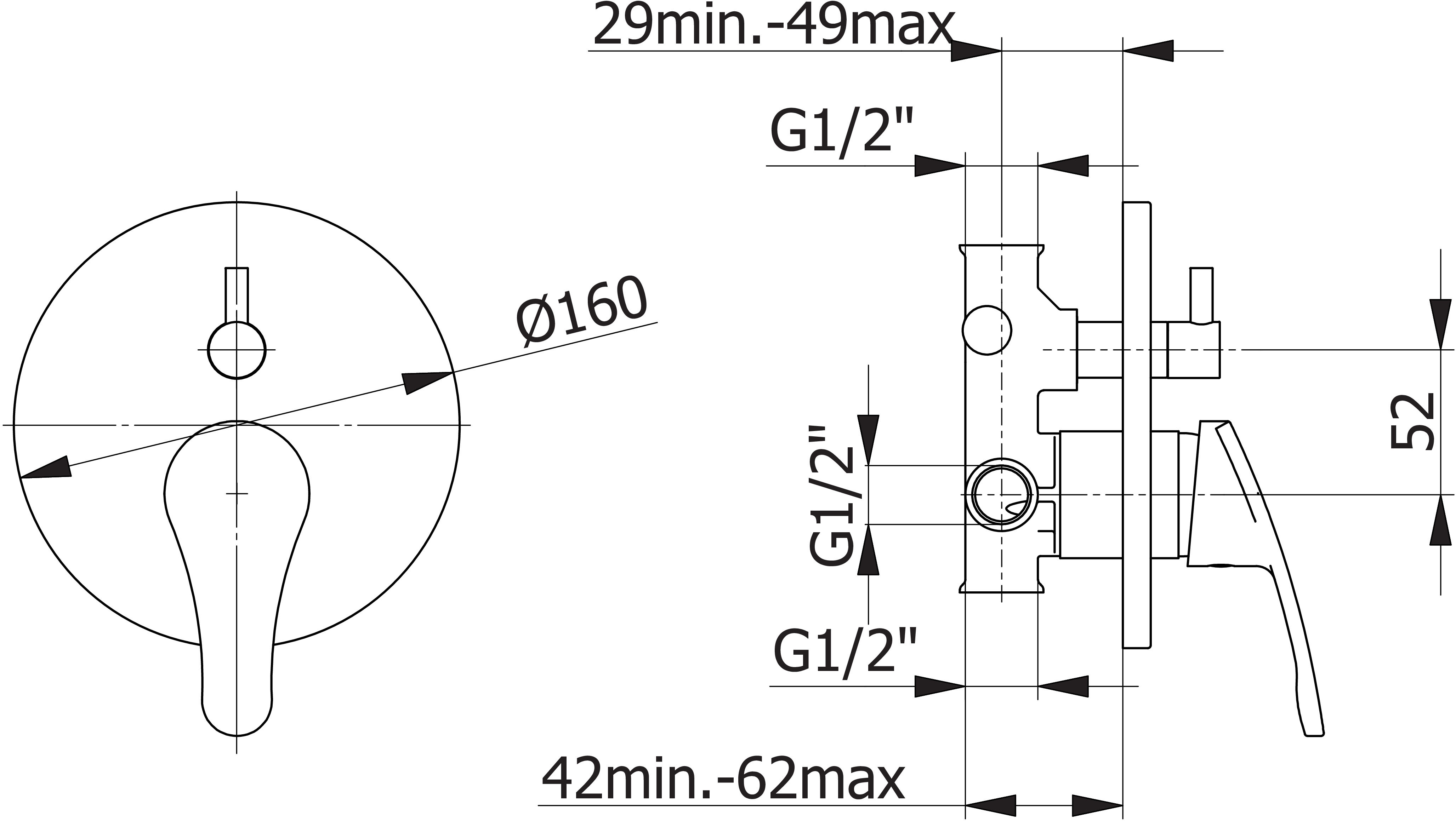 Demm Loe 5650 (12404.010.C) Габаритные размеры
