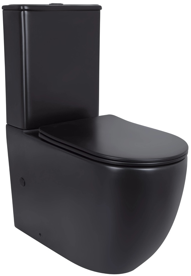 Унітаз-компакт Q-tap Robin Ultra Quiet з сидінням Soft-close Matt Black (QT13226083AMB)