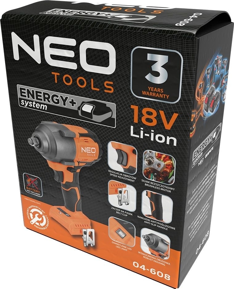 Гайковерт ударный Neo Tools Energy+ 04-608 обзор - фото 8