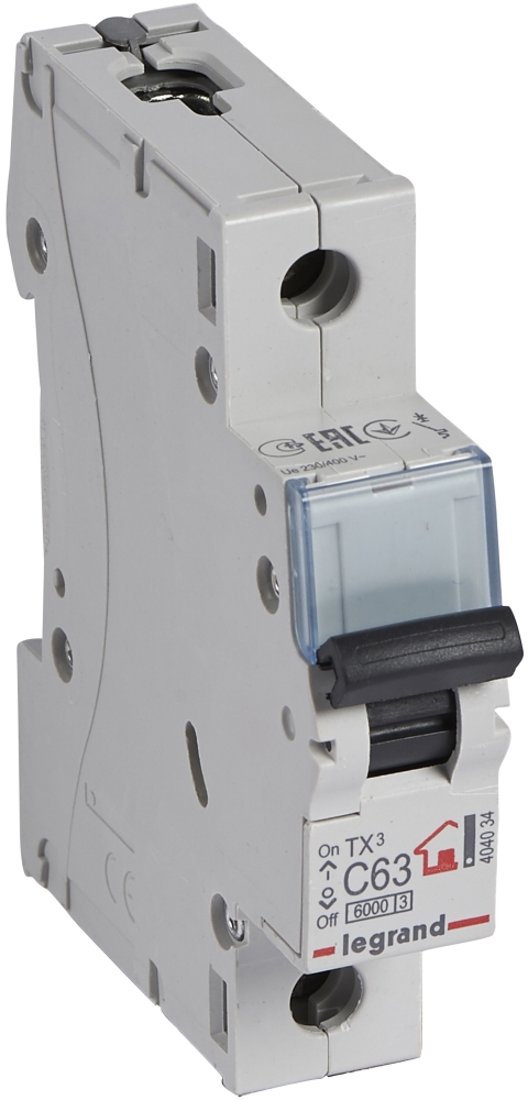 Legrand TX3 1P, 63A, C, 6kA (404034)