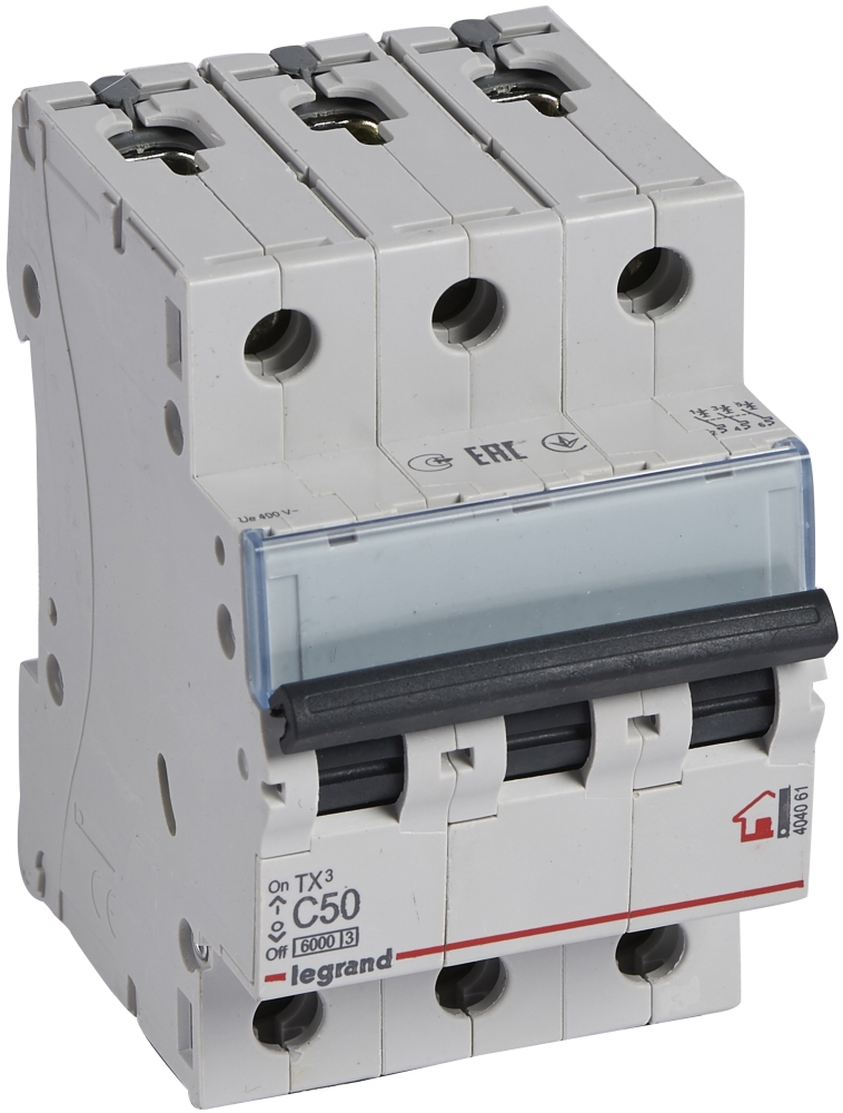 Legrand TX3 3P, 50A, C, 6kA (404061)