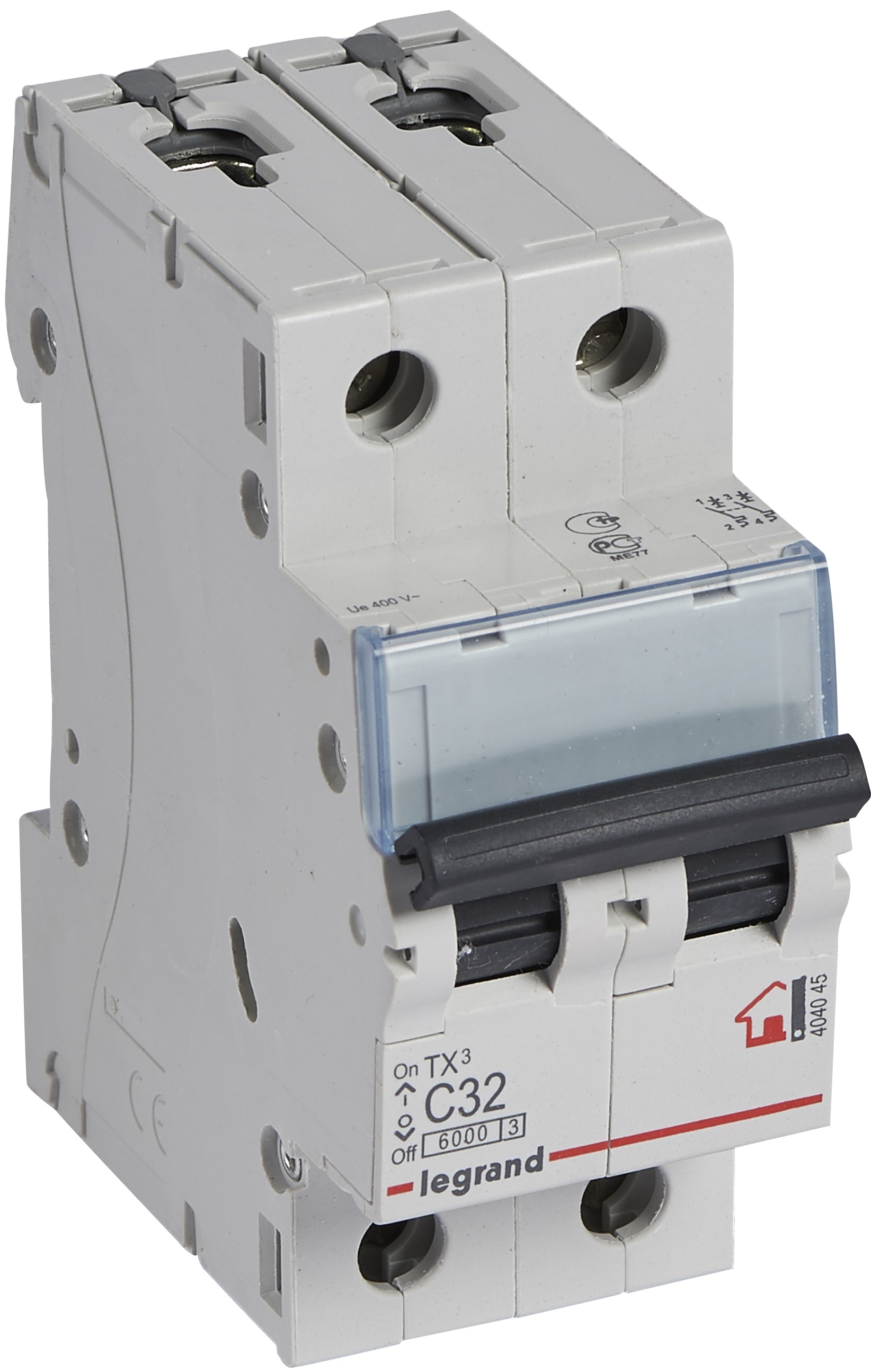 Автоматический выключатель Legrand TX3 2P, 32A, C, 6kA (404045)