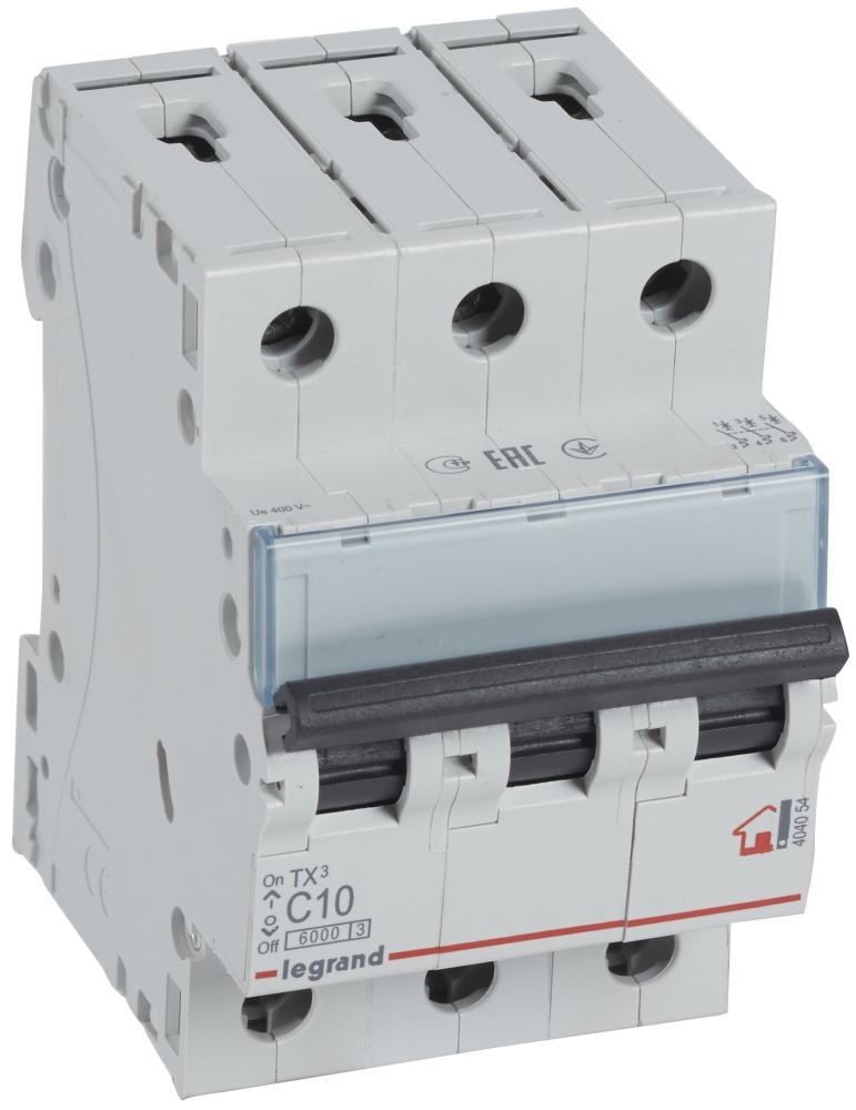 Legrand TX3 3P, 10A, C, 6kA (404054)