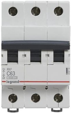 Автоматический выключатель Legrand RX3 3P, 63A, C, 4.5kA (419714) цена 961 грн - фотография 2