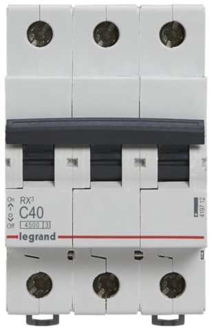 Автоматический выключатель Legrand RX3 3P, 40A, C, 4.5kA (419712) цена 748 грн - фотография 2