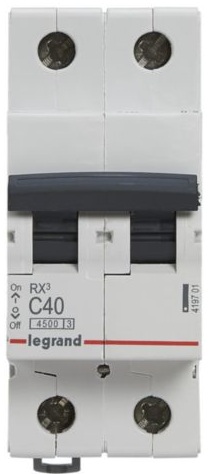 Автоматический выключатель Legrand RX3 2P, 40A, C, 4.5kA (419701) цена 487 грн - фотография 2