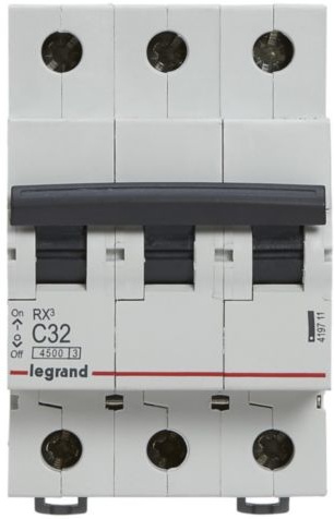 Автоматический выключатель Legrand RX3 3P, 32A, C, 4.5kA (419711) цена 641 грн - фотография 2