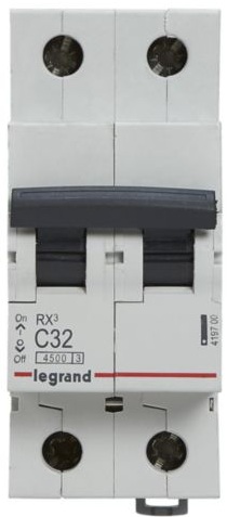 Автоматический выключатель Legrand RX3 2P, 32A, C, 4.5kA (419700) цена 417 грн - фотография 2