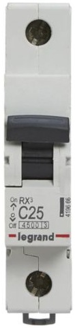 Автоматический выключатель Legrand RX3 1P, 25A, C, 4.5kA (419666) цена 197 грн - фотография 2
