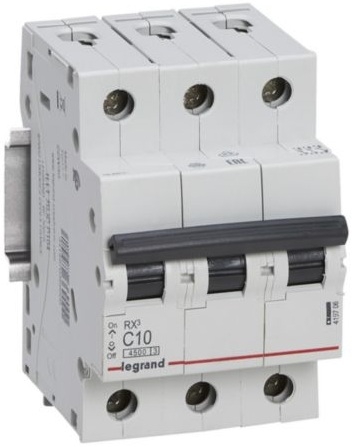 Legrand RX3 3P, 10A, C, 4.5kA (419706)