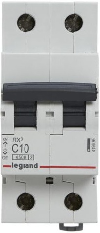 Автоматический выключатель Legrand RX3 2P, 10A, C, 4.5kA (419695) цена 387 грн - фотография 2