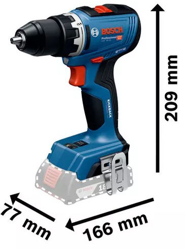 Bosch GSR 18V-65 (06019N3200) Габаритные размеры